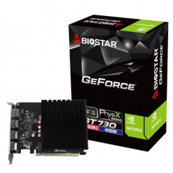 BIOSTAR GeForce GT730  4GB GDDR3, 64bit, 902/1334Mhz, 4xHDMI, Passive Cooling, Massive Heatsink, Retail (VN7313TG46)